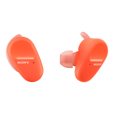 Sony WF-SP800N Truly Wireless Noise-Cancelling Headphones for Sports (Orange)