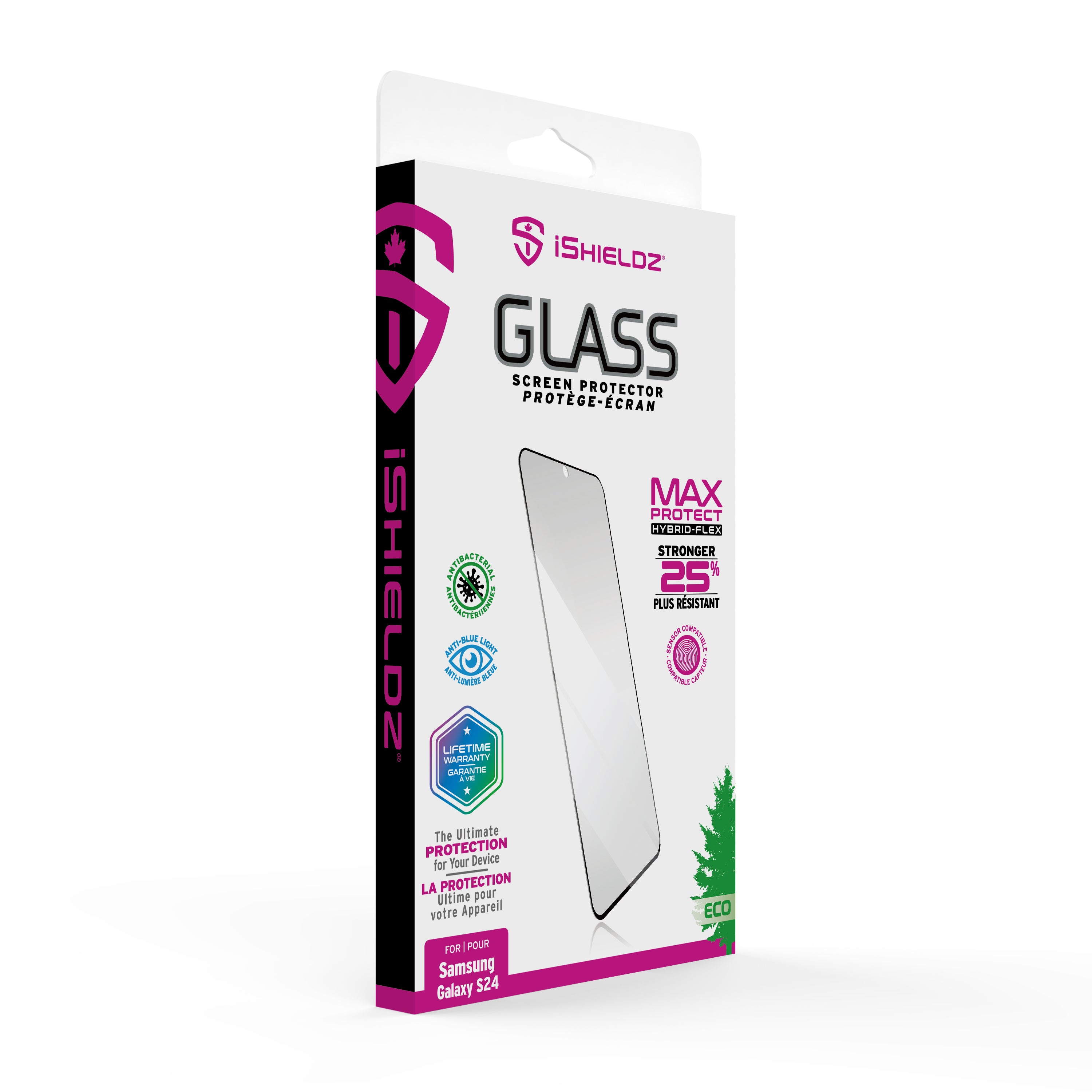 iShieldz MAX PROTECT Hybrid-Flex Glass Screen Protector for Galaxy S24 Series