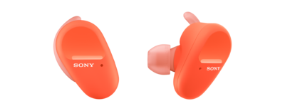 Sony WF-SP800N Truly Wireless Noise-Cancelling Headphones for Sports (Orange)