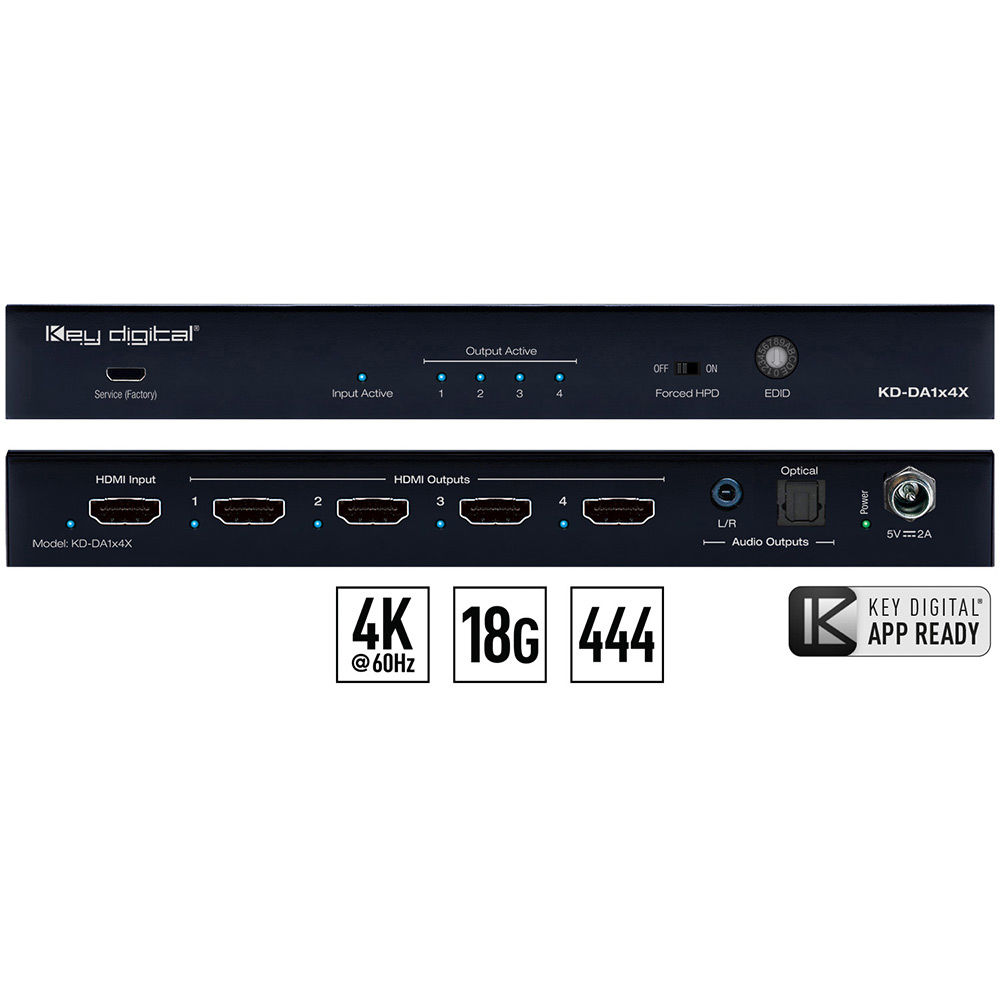 Key Digital 4X1 4K/18G HDMI Switcher