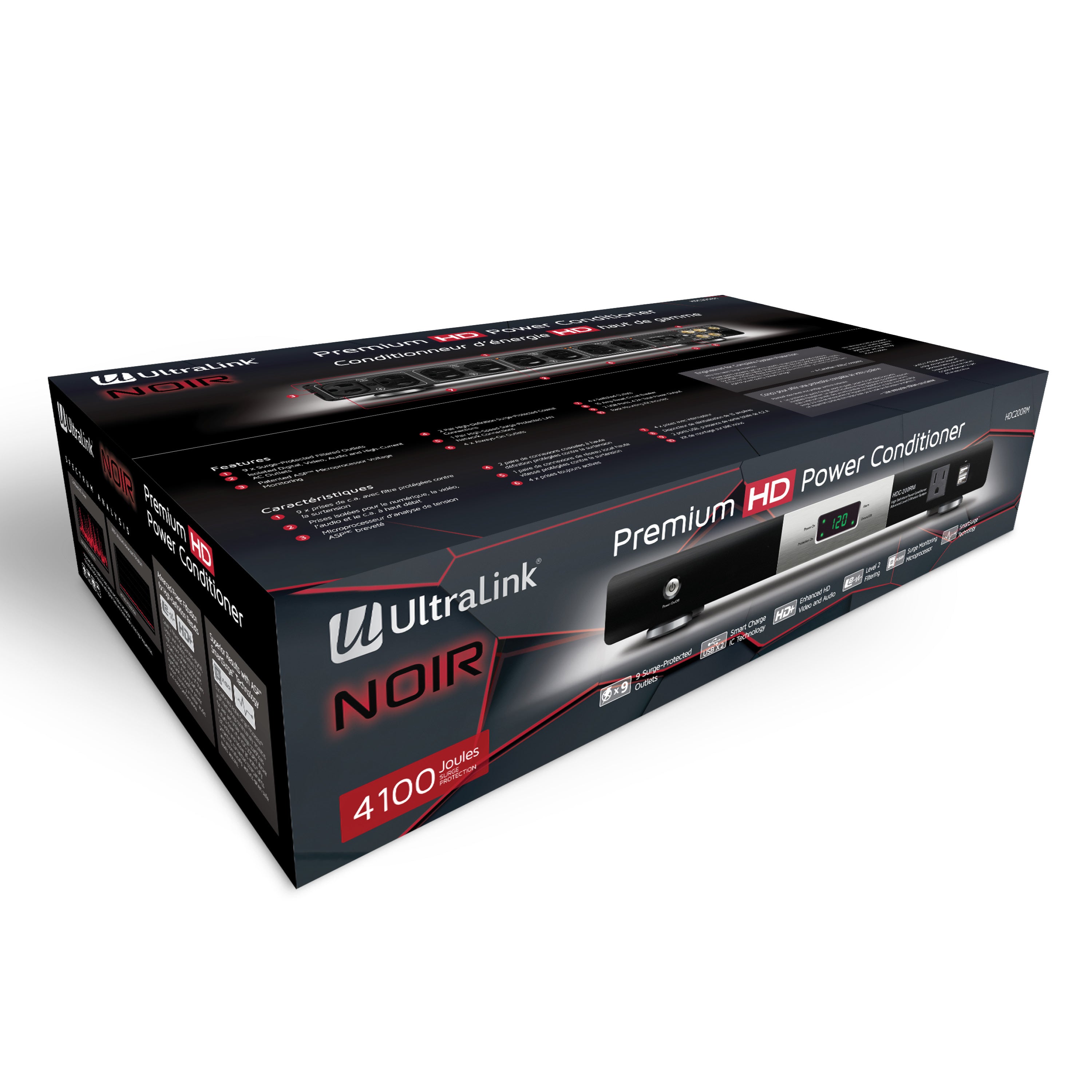 UltraLink Noir Premium HD Power Conditioner - 9 Outlet