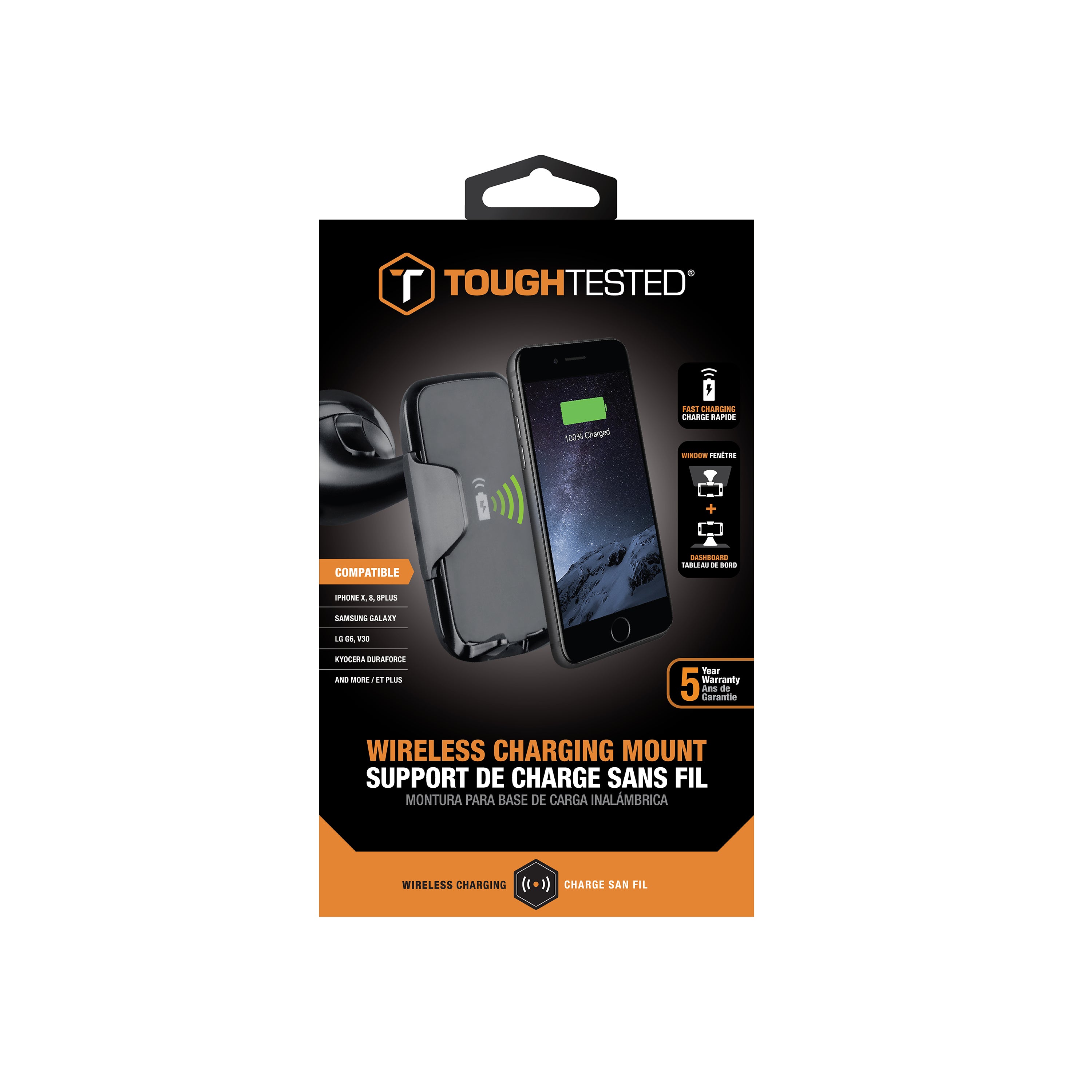 ToughTested Wireless Fast Charging Car Mount