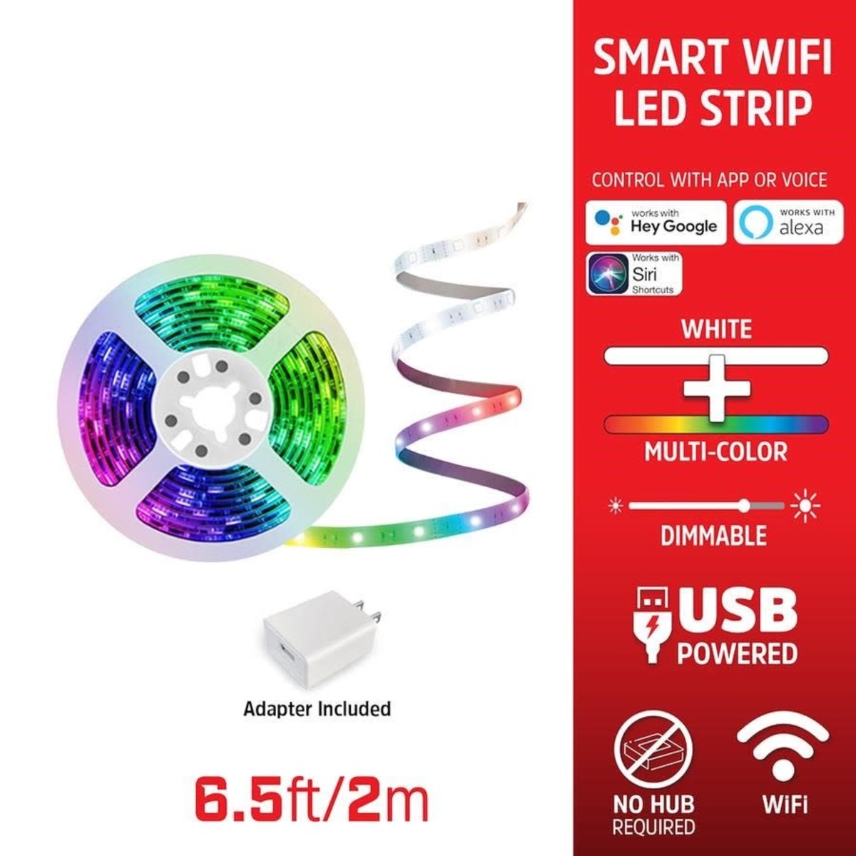 Energizer Smart 2M LED RGB Light with Wall Adapter
