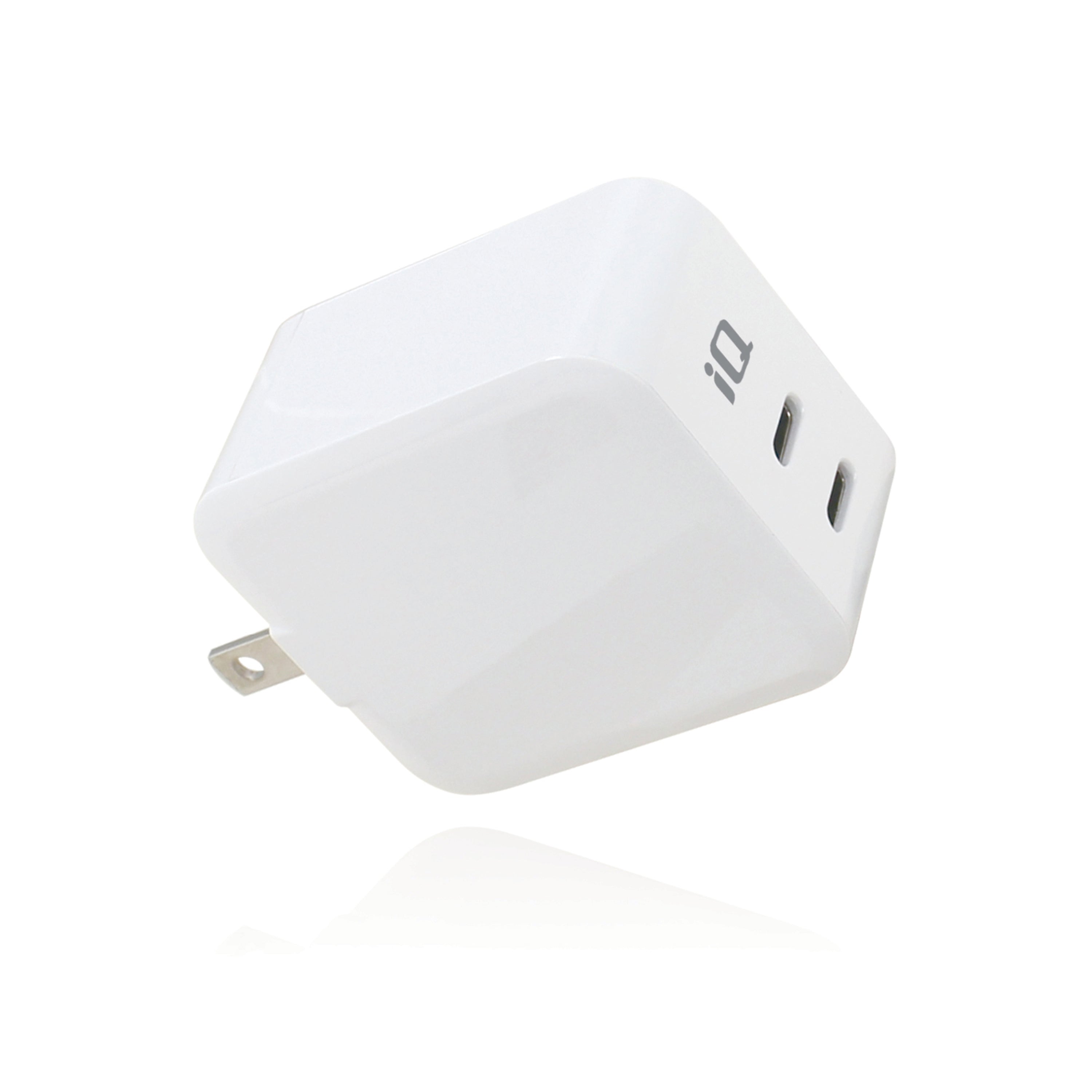 iQ USB PD 35W Wall Charger, White, Dual Ports