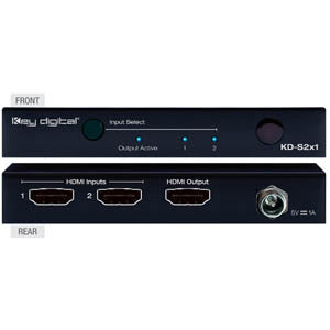 Key Digital 2 In - 1 Out HDMI Switcher
