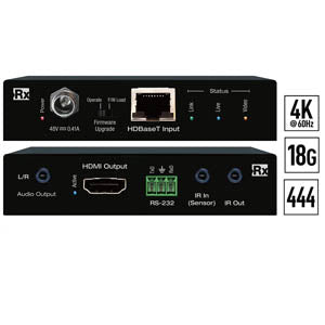 Key Digital HDBT (40M) W L/R Audio De-Embed, (RX)