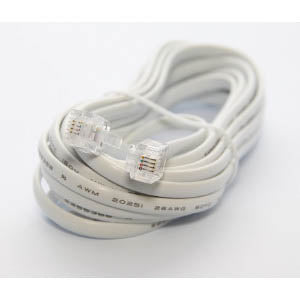 Ultralink Home Telephone Line Cord Modular Plugs - 3.6m/12ft